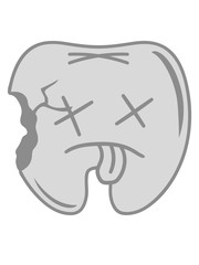 karies loch im zahn tot gesicht comic krank kaputt baby zähnchen niedlich klein milchzahn kind clipart mund putzig zähne putzen zahnarzt zahnfee verloren lieb