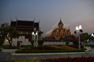 Naklejka premium The night view of Bangkok in Thailand