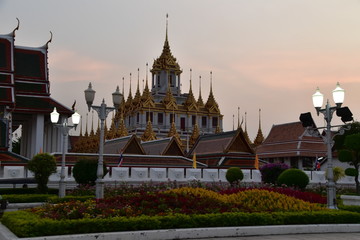 Naklejka premium The night view of Bangkok in Thailand