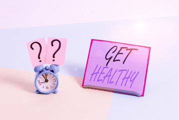 Word writing text Get Healthy. Business photo showcasing possessing or enjoying good health or a...