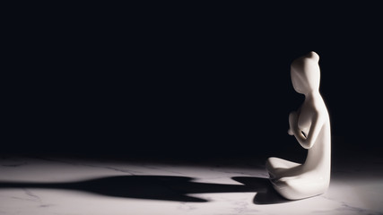 yoga and meditation on dark background