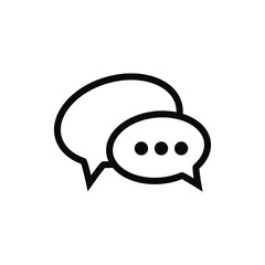 bubble speak icon trendy flat design 