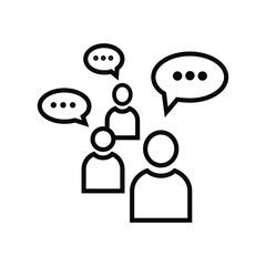 bubble speak icon trendy flat design 