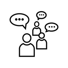 bubble speak icon trendy flat design 