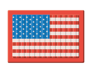 Isolated usa flag vector design
