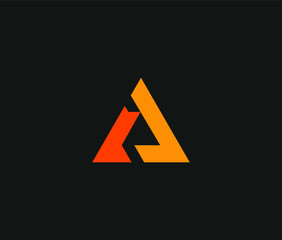 Triangle Logo Icon Premium Minimal emblem design template