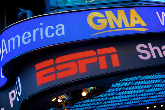 ESPN banner in Times square, New York City