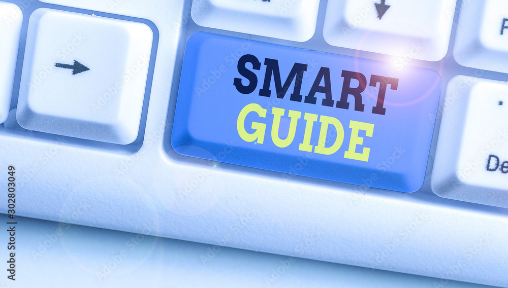 Poster handwriting text writing smart guide. conceptual photo used to guide the development of measurable g