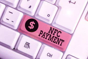 Conceptual hand writing showing Nfc Payment. Concept meaning contactless payment that use nearfield communication technology