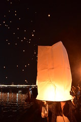 The lantern festival in Chiang mai, Thailand