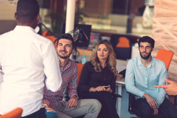 startup business people group working everyday job at modern office