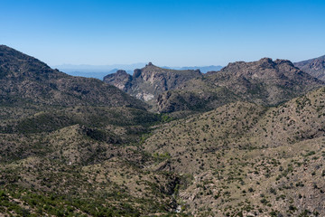 Fototapeta na wymiar Thimble Peak - Desert Landscape - Tucson Arizona