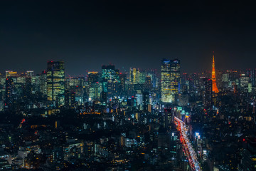 日本 東京 高層ビルのある風景　typical sight of Tokyo, Japan