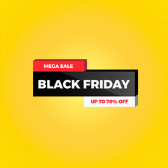 Black Friday Sale Banner Design Template. Promotion Banner