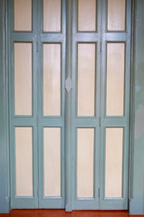 old vintage closed wooden door