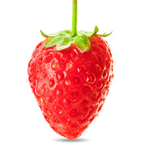 Red berry strawberry isolated on white background