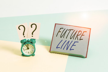 Word writing text Futuro Line. Business photo showcasing In the future Debt due at present to be...