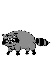 dicker fetter kleiner waschbär voll gefressen süß niedlich kleinbär frech clipart design comic cartoon lieb nett gemalt kind baby natur tier