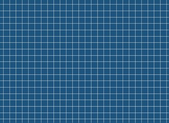 seamless texture of graph paper, grid line paper sheet, white straight lines on blue background, Illustration business office and the bathroom wall and education. 