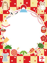 Obraz premium 2020年年賀素材60