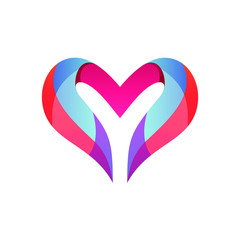 Colorful Love Abstract Logo Design