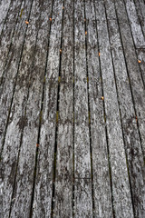 Obraz premium Weathered cedar deck in need of replacement, pattern and texture