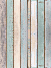 Wall and floor old color wood plank