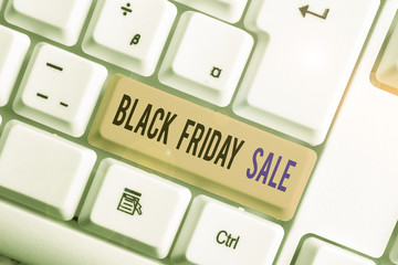 Text sign showing Black Friday Sale. Business photo text Shopping Day Start of the Christmas...