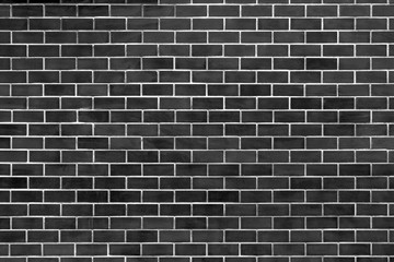 Fototapeta na wymiar black brick wall construction for background