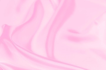 Plastic pink satin fabric texture soft blur background