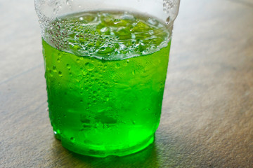 glass of water with lime