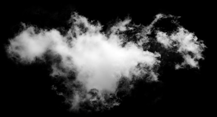 Fototapeta na wymiar Textured Smoke,Abstract white,isolated on black background