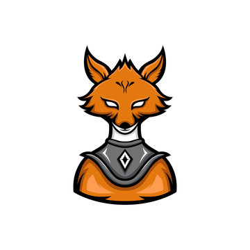 fox warrior sport mascot logo