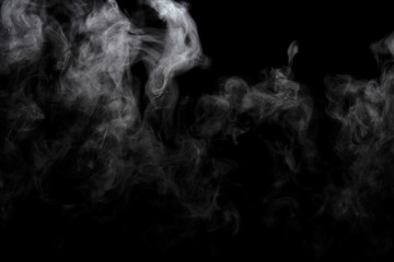 Abstract powder or smoke effect isolated on black background