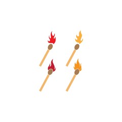 Matches logo template vector icon