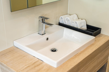 Water faucet Sink decoration in bathroom