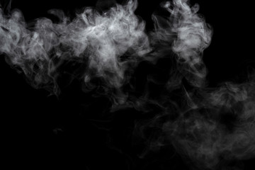Abstract powder or smoke effect isolated on black background