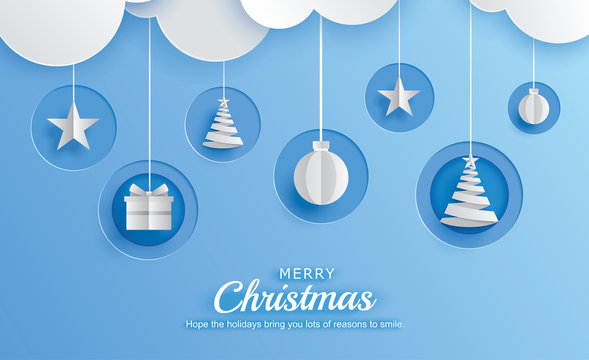 Merry christmas and happy new year greeting card banner template. Use for header website, cover, flyer.