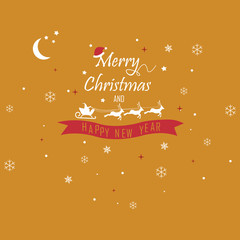 Merry christmas for wall decals, wall sticker - Vector