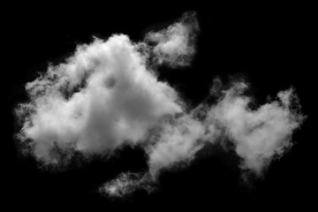 Fototapeta na wymiar Textured Smoke ,Abstract white cloud isolated on black background ,brush effect
