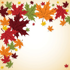 Fall Leaf Thanksgiving card in vector format.
