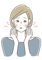 肌のトラブル　乾燥 © mai