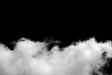 Fototapeta na wymiar Textured cloud,Abstract white,isolated on black background