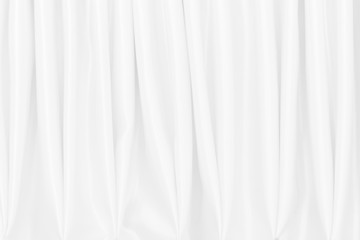 White silk satin background smooth texture background. Abstract grey wavy fabric cloth pattern or...