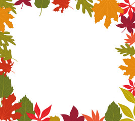 Isolated autumn leaves vector design