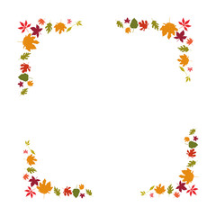 Isolated autumn leaves vector design