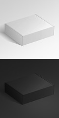 Package mockup, branding, 3d, rectangular box