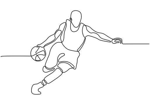Basketball Player Jumping Dunking In Line Art Drawing, Vector Illustration.  Royalty Free SVG, Cliparts, Vectors, and Stock Illustration. Image  121185621. - kajotpoker.com