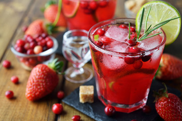 Cranberry cocktail with vodka