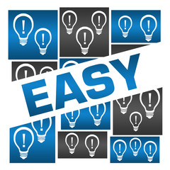 Easy Blue Grey Bulbs Grid Badge Style 
